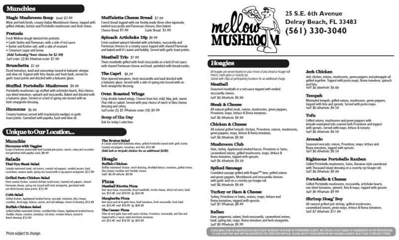 Mellow mushroom menu   zomato united states