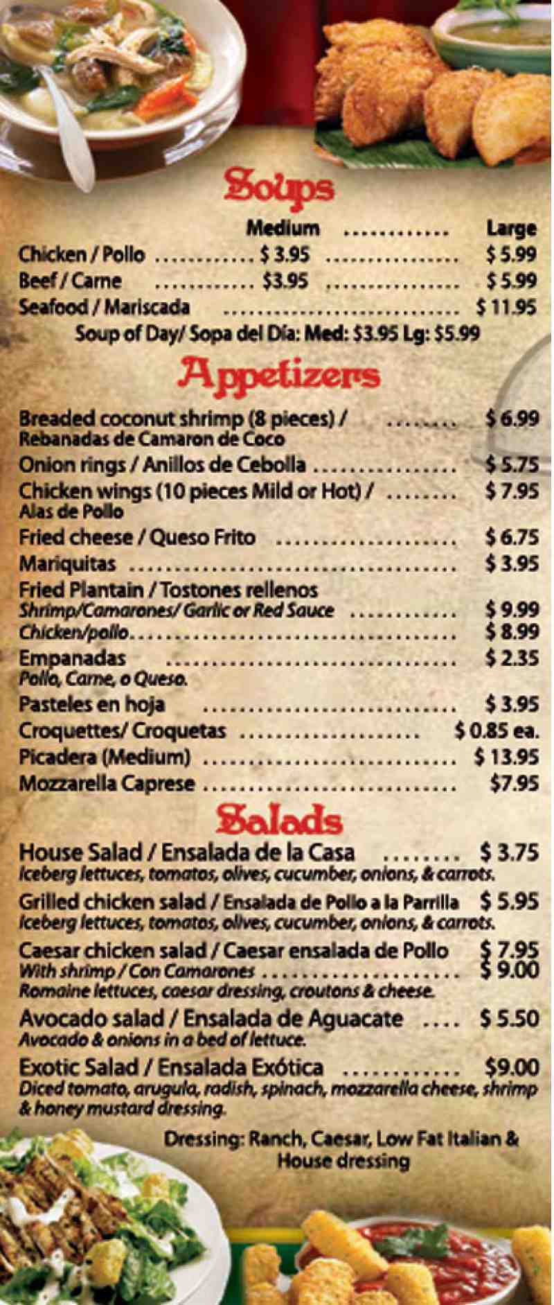 salt and pepper catering menu