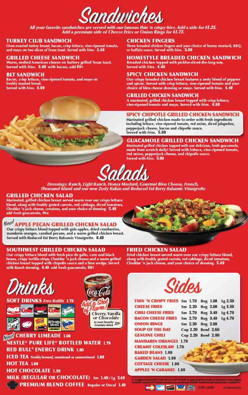 steak and shake menu